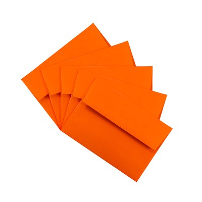 JAM Paper A6 Colored Invitation Envelopes, 4.75 x 6.5, Orange Recycled, 25/Pack (15905)