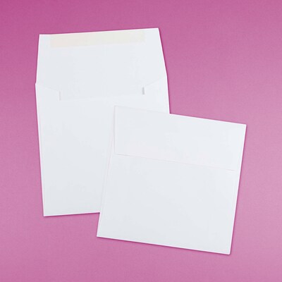 JAM Paper 5.5 x 5.5 Square Invitation Envelopes, White, 25/Pack (28415)