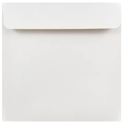 JAM Paper 6 x 6 Square Invitation Envelopes, White, 25/Pack (28416)