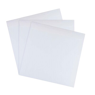 JAM Paper 9.5 x 9.5 Square Invitation Envelopes, White, 25/Pack (4233)