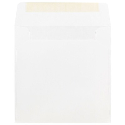 JAM Paper 6 x 6 Square Invitation Envelopes, White, 100/Pack (28416B)
