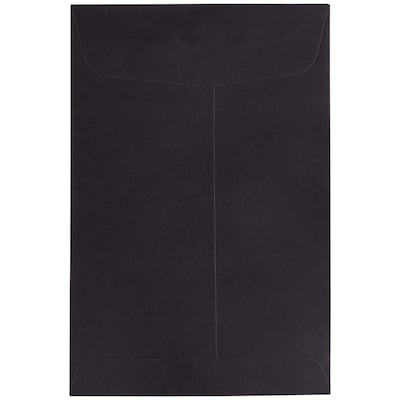 JAM Paper 6 x 9 Open End Catalog Envelopes, Black, 100/Pack (88095)