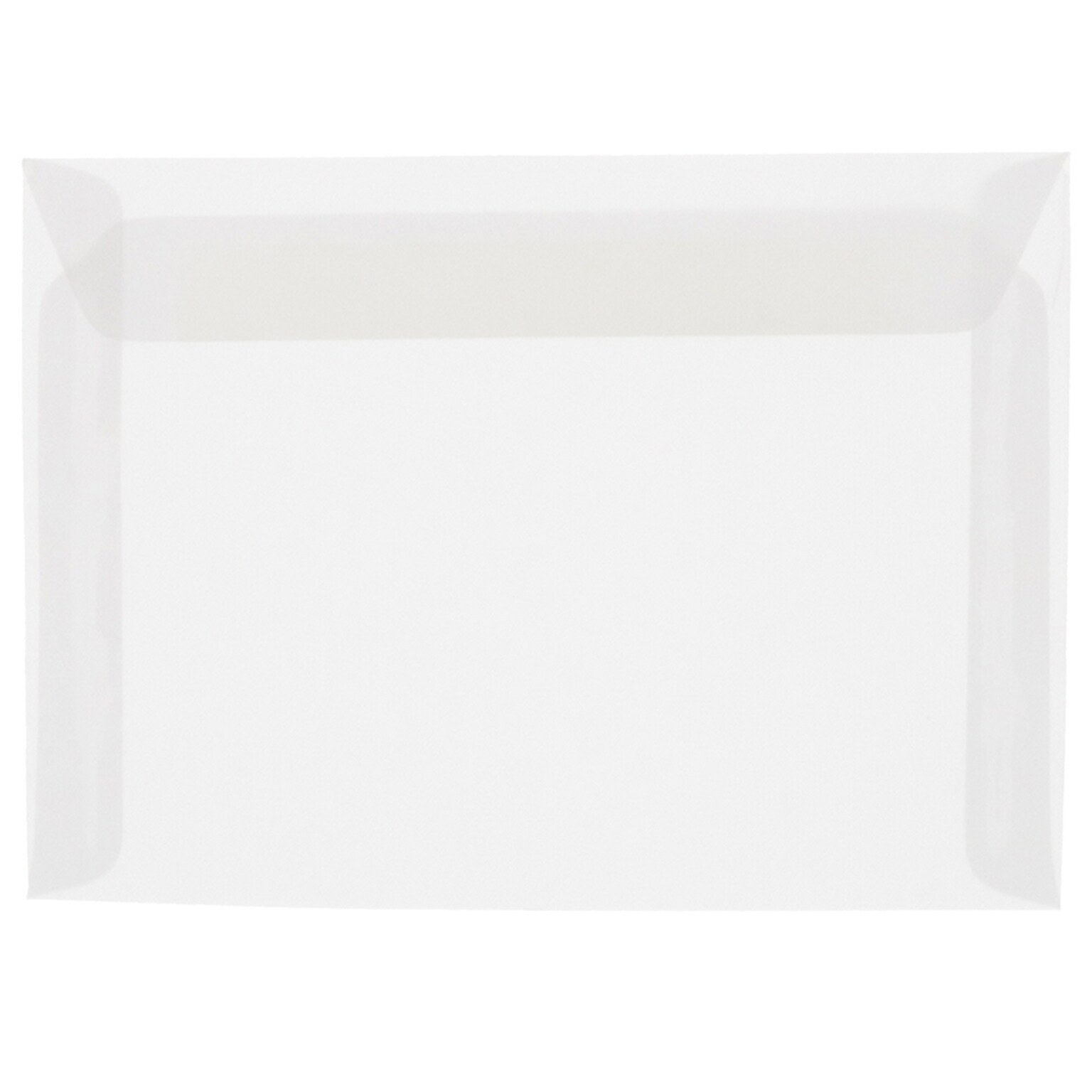 JAM Paper 8.75 x 11.5 Booklet Translucent Vellum Envelopes, Clear, 25/Pack (2851370)