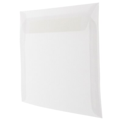 JAM Paper 8.75 x 11.5 Booklet Translucent Vellum Envelopes, Clear, 25/Pack (2851370)