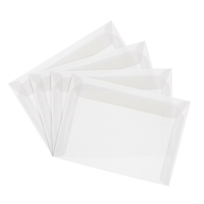 JAM Paper 8.75 x 11.5 Booklet Translucent Vellum Envelopes, Clear, 25/Pack (2851370)