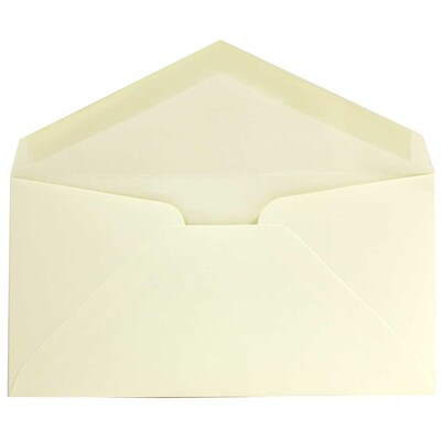 JAM Paper Monarch Strathmore Invitation Envelopes, 3.875 x 7.5, Ivory Wove, 25/Pack (3197718)