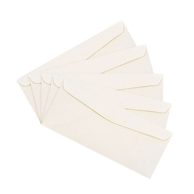 JAM Paper #10 Business Envelope, 4 1/8" x 9 1/2", Milkweed Ivory, 25/Pack (2638)