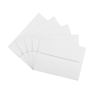 JAM Paper A6 Strathmore Invitation Envelopes, 4.75 x 6.5, Bright White Linen, 25/Pack (3137)