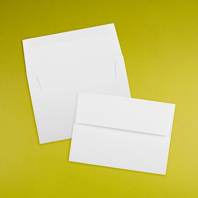 JAM Paper A6 Strathmore Invitation Envelopes, 4.75 x 6.5, Bright White Linen, 25/Pack (3137)