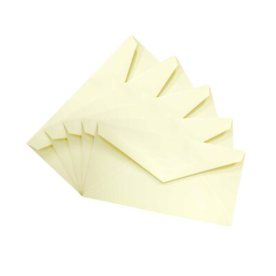 JAM Paper Monarch Open End #7 Invitation Envelope, 3 7/8" x 7 1/2", Ivory, 50/Pack (3197718I)