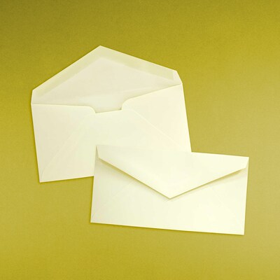 JAM Paper Monarch Open End #7 Invitation Envelope, 3 7/8" x 7 1/2", Ivory, 50/Pack (3197718I)