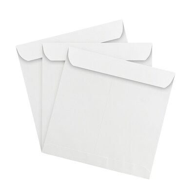 JAM Paper 13 1/2 Square Invitation Envelope, 13 1/2" x 13 1/2", White, 50/Pack (3992323I)