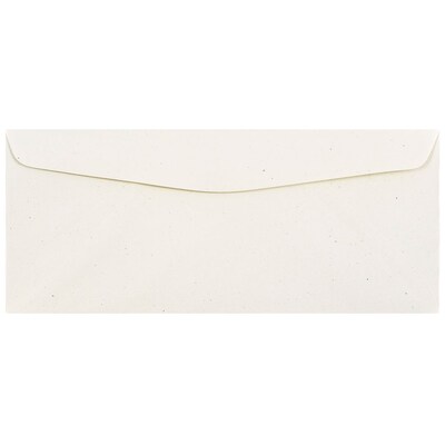 JAM Paper Open End #10 Business Envelope, 4 1/8" x 9 1/2", Milkweed Ivory, 50/Pack (2638I)