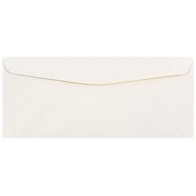 JAM Paper Open End #10 Business Envelope, 4 1/8" x 9 1/2", Milkweed Ivory, 50/Pack (2638I)