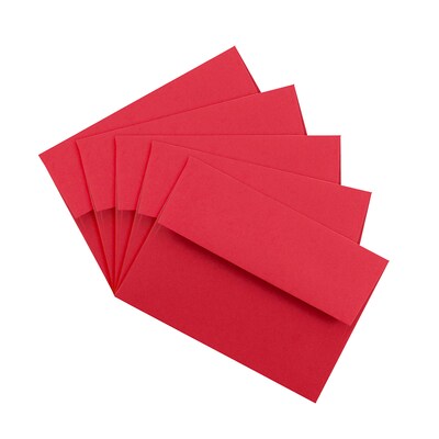 JAM Paper® 4Bar A1 Colored Invitation Envelopes, 3.625 x 5.125, Red Recycled, 50/Pack (900927182I)