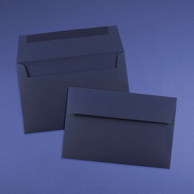 JAM Paper A10 Invitation Envelopes, 6 x 9.5, Navy Blue, 50/Pack (LEBA867I)