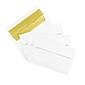 JAM Paper A9 Foil Lined Invitation Envelopes, 5.75 x 8.75, White with Gold Foil, 50/Pack (11572I)