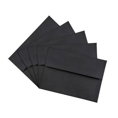 JAM Paper A6 Invitation Envelopes, 4.75 x 6.5, Black Linen, 50/Pack (68999I)