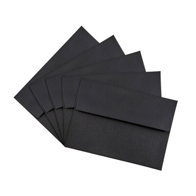 JAM Paper® A6 Invitation Envelopes, 4.75 x 6.5, Black Linen, Bulk 250/Box (68999H)