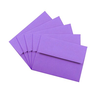 JAM Paper® A2 Colored Invitation Envelopes, 4.375 x 5.75, Violet Purple Recycled, 50/Pack (80252I)