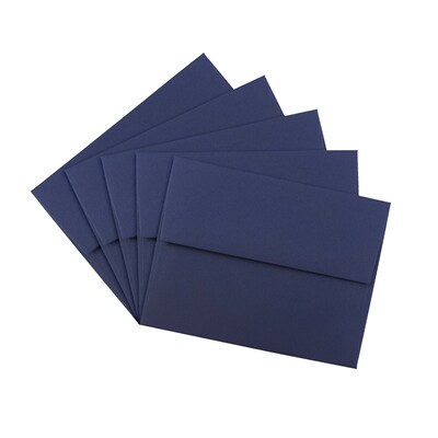 JAM Paper A2 Invitation Envelopes, 4.375 x 5.75, Navy Blue, 50/Pack (LEBA617I)