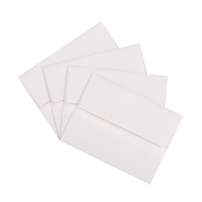 JAM Paper A2 Strathmore Invitation Envelopes, 4.375 x 5.75, Bright White Laid, Bulk 250/Box (99118H)