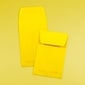 JAM Paper #1 Coin Business Colored Envelopes, 2.25 x 3.5, Yellow Recycled, 50/Pack (353127843I)