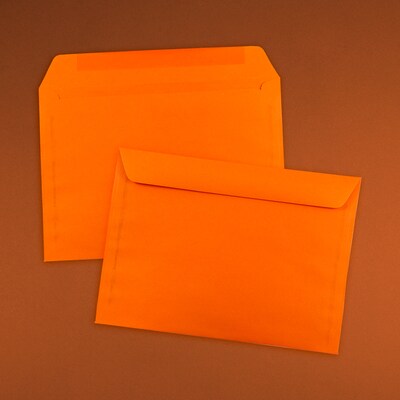 JAM Paper 9 x 12 Booklet Colored Envelopes, Orange Recycled, 50/Pack (5156772i)