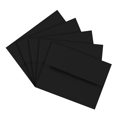 JAM Paper A2 Invitation Envelopes, 4.375 x 5.75, Black, 25/Pack (114914)
