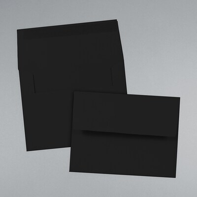 JAM Paper A2 Invitation Envelopes, 4.375 x 5.75, Black, 25/Pack (114914)