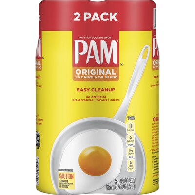 PAM No-Stick Cooking Spray, 12 oz., 2 Pack (10039352)