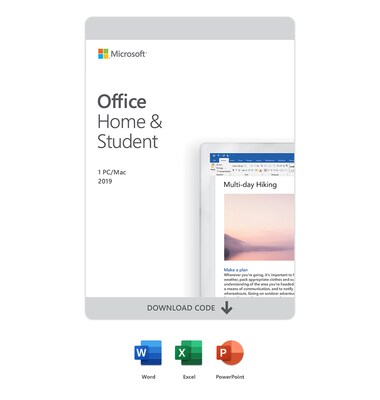 Microsoft Office Home and Student 2019 for Windows/Mac, 1 User, Download (79G-05011)
