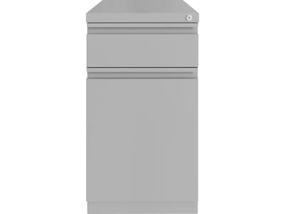 Hirsh 2-Drawer Mobile Vertical File Cabinet, Letter Size, Lockable, 27.75H x 15W x 19.88D, Arctic