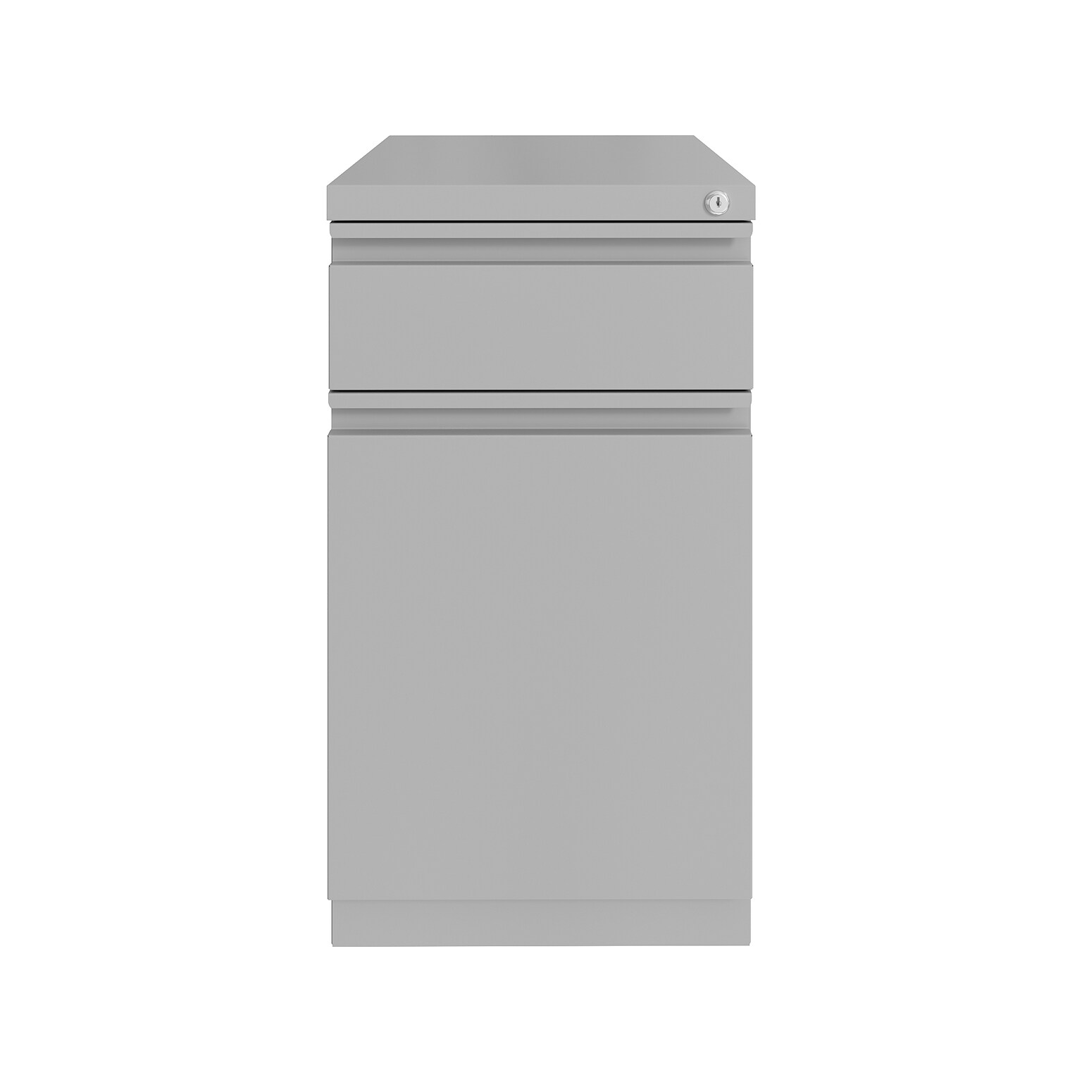 Hirsh 2-Drawer Mobile Vertical File Cabinet, Letter Size, Lockable, 27.75H x 15W x 19.88D, Arctic Silver (25034)