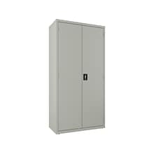 Hirsh 72 Steel Wardrobe Cabinet with 4 Shelves, Light Gray (22633)