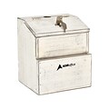 AdirOffice Locking Wood Suggestion Box, White (632-02-WHI)