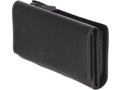 Club Rochelier Leather Clutch Wallet, Black (CL11066-97-Blk)