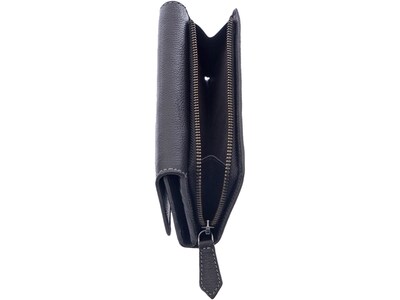 Club Rochelier Leather Clutch Wallet, Black (CL11066-97-Blk)