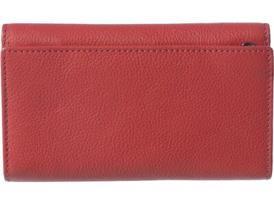 Club Rochelier Leather Clutch Wallet, Red (CL11066-97-Red)