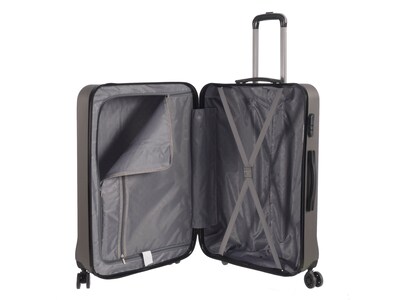 Nicci Grove2 Plastic 3-Piece Luggage Set, Charcoal (CRL006-Char)