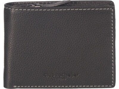 Club Rochelier Onyx Leather Slim Wallet, Black (CL11052-SZ-Blk)