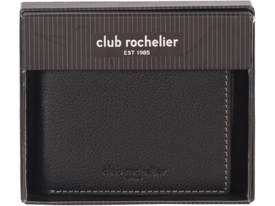 Club Rochelier Onyx Leather Slim Wallet, Black (CL11052-SZ-Blk)