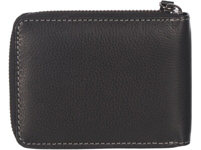 Club Rochelier Onyx Leather Zipper Wallet, Black (CL110300-CW-Blk)