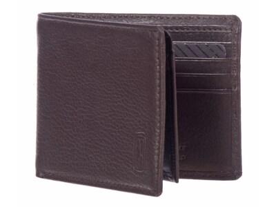 Club Rochelier Leather Slimfold Wallet, Brown (CRP354-2-Brn)