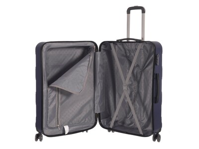 Nicci Deco Plastic 3-Piece Luggage Set, Dark Blue (CRL010-Dblu)