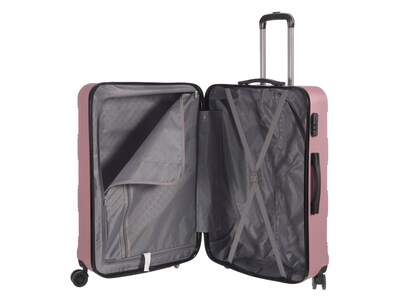 Nicci Deco Plastic 3-Piece Luggage Set, Pink (CRL010-Pnk)