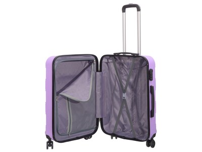 Nicci Deco Plastic 3-Piece Luggage Set, Lilac (CRL010-Lilac)