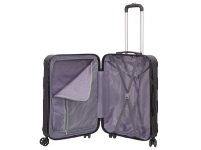 Nicci Deco Plastic 3-Piece Luggage Set, Black (CRL010-Blk)