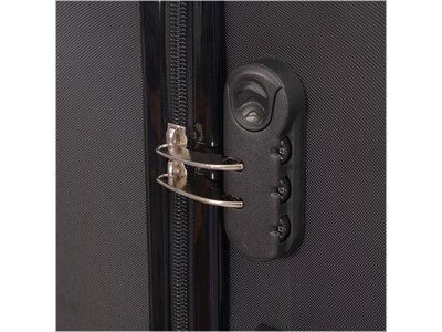 Nicci Deco Plastic 3-Piece Luggage Set, Black (CRL010-Blk)