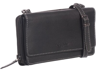 Club Rochelier Onyx Leather Cross-Body Wallet, Black (CL110WOS28-Blk)